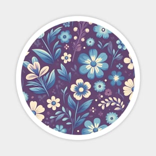 Purple Floral Magnet